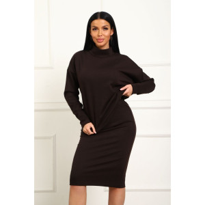 Костюм двойка женский с юбкой №20690 милано (р-ры: 46-56) темно-коричневый