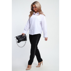 Брюки женские №32830 эко-замша (р-ры: 48-58) черный