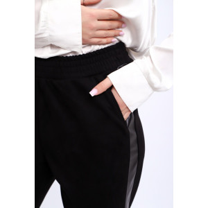 Брюки женские №32830 эко-замша (р-ры: 48-58) черный