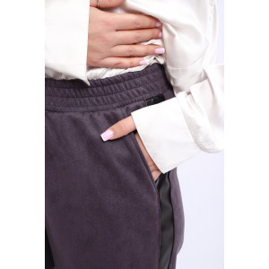 Брюки женские №32830 эко-замша (р-ры: 48-58) серый