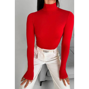 Водолазка женская №816 кулирка с лайкрой (р-ры: 46-60) красный