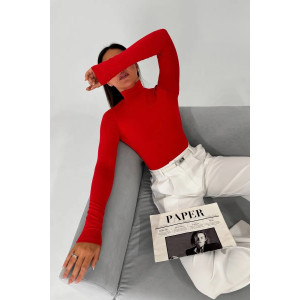 Водолазка женская №816 кулирка с лайкрой (р-ры: 46-60) красный