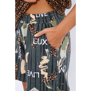 Пижама женская ПЖ-004 кулирка (р-ры: 46-60) люкс зеленый