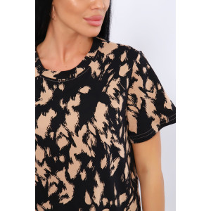 Пижама женская ПЖ-004 кулирка (р-ры: 46-60) лапки бежевые