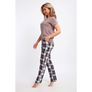 Костюм двойка женский №51205 кулирка (р-ры: 46-56) серый