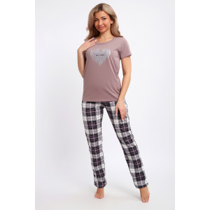 Костюм двойка женский №51205 кулирка (р-ры: 46-56) серый