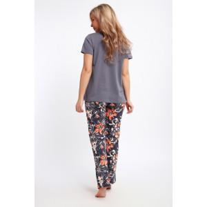 Костюм двойка женский №51204 кулирка (р-ры: 48-58) серый