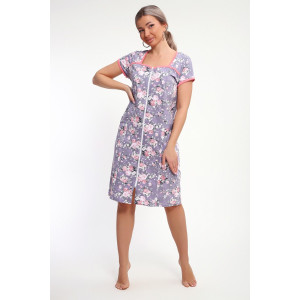 Халат женский №85037 кулирка (р-ры: 46-60) серый