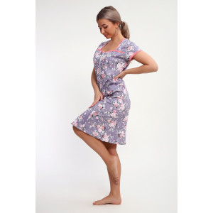 Халат женский №85037 кулирка (р-ры: 46-60) серый