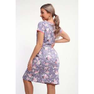 Халат женский №85037 кулирка (р-ры: 46-60) серый