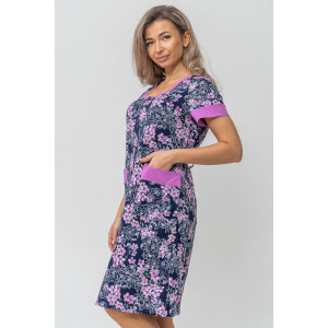 Халат женский №36897 кулирка (р-ры: 48-64) сирень