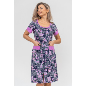 Халат женский №36897 кулирка (р-ры: 48-64) сирень