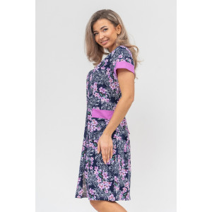 Халат женский №36897 кулирка (р-ры: 48-64) сирень