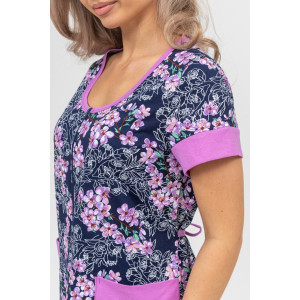 Халат женский №36897 кулирка (р-ры: 48-64) сирень