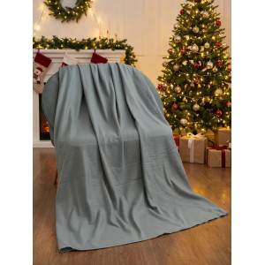 Плед флисовый "Серый"