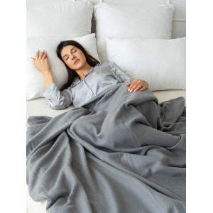 Плед флисовый "Серый"