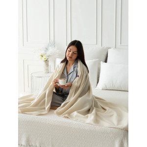 Плед флисовый "Песочный"