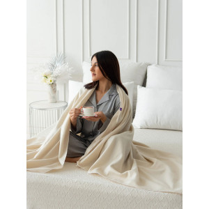 Плед флисовый "Песочный"