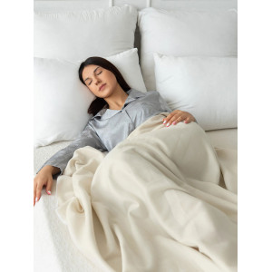 Плед флисовый "Песочный"