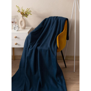 Плед флисовый "Темный деним"