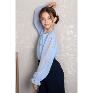 Блузка школьная "Океана" кулирка с лайкрой (р-ры: 32-40)