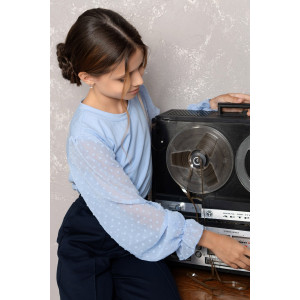 Блузка школьная "Океана" кулирка с лайкрой (р-ры: 32-40)