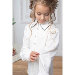 Блузка школьная "Катерина" кулирка с лайкрой (р-ры: 32-38)