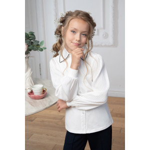 Блузка школьная "Катерина" кулирка с лайкрой (р-ры: 32-38)