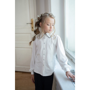 Блузка школьная "Катерина" кулирка с лайкрой (р-ры: 32-38)