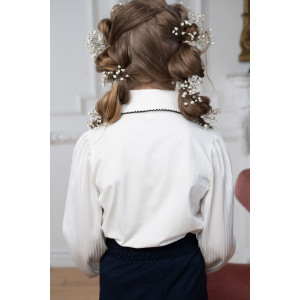 Блузка школьная "Катерина" кулирка с лайкрой (р-ры: 32-38)