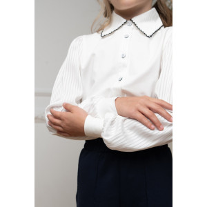 Блузка школьная "Катерина" кулирка с лайкрой (р-ры: 32-38)