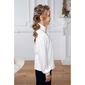 Блузка школьная "Катерина" кулирка с лайкрой (р-ры: 32-38)