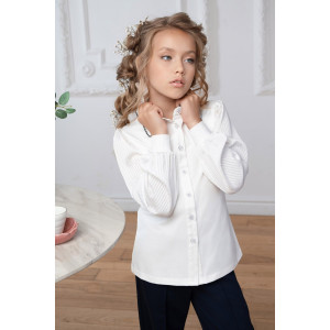 Блузка школьная "Катерина" кулирка с лайкрой (р-ры: 32-38)