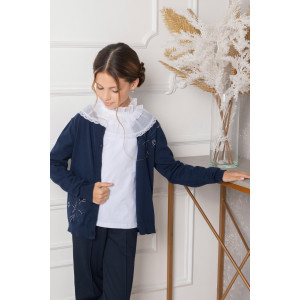 Жакет школьный "Flower" трикотаж (р-ры: 32-38)