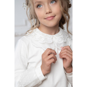 Блузка школьная "Виктория" кулирка с лайкрой (р-ры: 32-38)