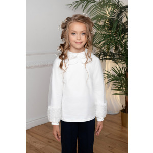Блузка школьная "Виктория" кулирка с лайкрой (р-ры: 32-38)