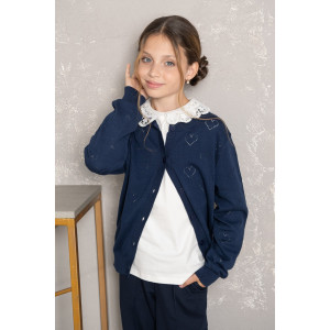 Жакет школьный "Hearts" трикотаж (р-ры: 32-38)