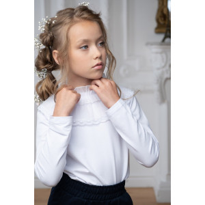 Блузка школьная "Каролина" кулирка с лайкрой (р-ры: 32-38)