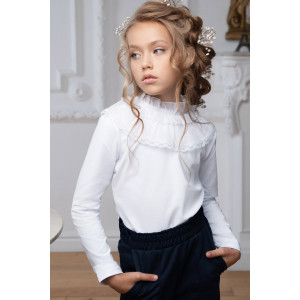 Блузка школьная "Каролина" кулирка с лайкрой (р-ры: 32-38)