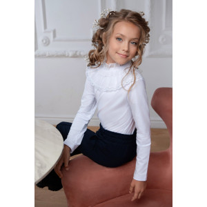 Блузка школьная "Каролина" кулирка с лайкрой (р-ры: 32-38)