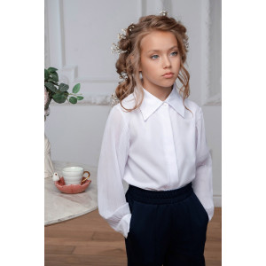 Блузка-рубашка школьная "Василиса" вискоза (р-ры: 32-38)