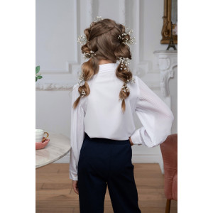 Блузка-рубашка школьная "Василиса" вискоза (р-ры: 32-38)