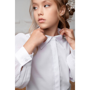 Блузка-рубашка школьная "Василиса" вискоза (р-ры: 32-38)