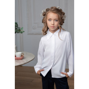 Блузка-рубашка школьная "Василиса" вискоза (р-ры: 32-38)