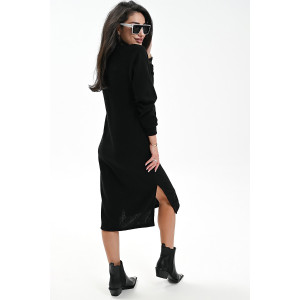 Платье женское №057922 вязаный трикотаж (р-ры: 46-52) черный