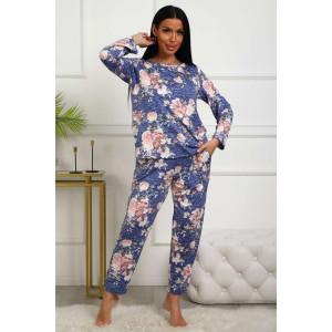 Костюм двойка женский №358мс масло (р-ры: 48-56) голубой