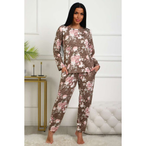 Костюм двойка женский №358мс масло (р-ры: 48-56) коричневый