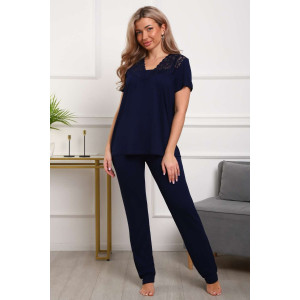 Пижама женская П183вз вискоза (р-ры: 50-58) синий