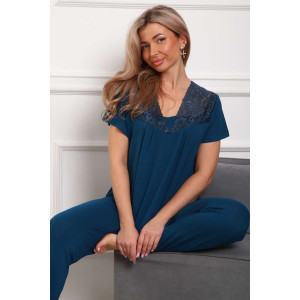 Пижама женская П183вз вискоза (р-ры: 50-58) изумрудный