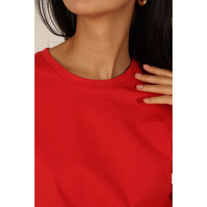 Футболка женская №15 кулирка (р-ры: 38-56) красный